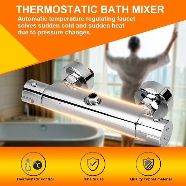 

bathroom shower sets 3/4 inch thermostatic mixer tap and cold mixing valve bathtub faucet faucets set