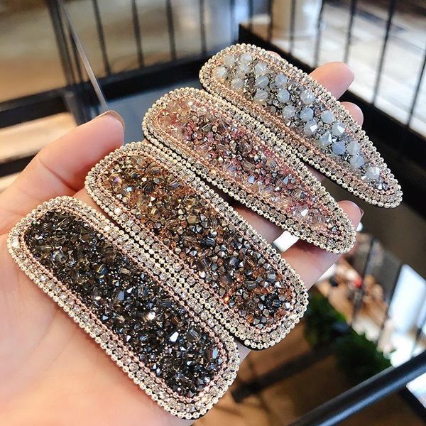 

hair clips & barrettes the crystal water drop bb clip side girl net red korean ins card headdress liu hai top, Golden;silver