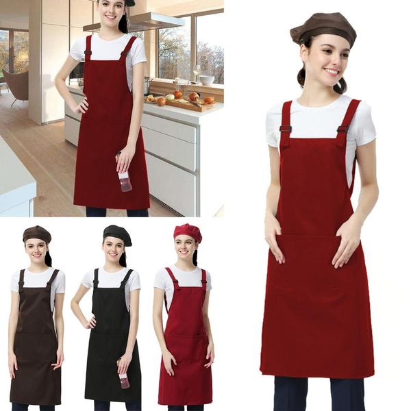 

style apron with pockets home cotton for kitchen cooking(hat not included) aprons