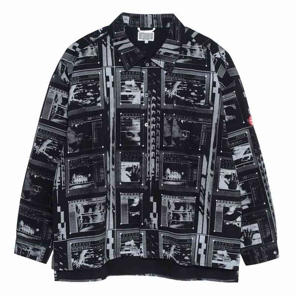 

self made x 18ss cavempt c.e printed jacket shirt, White;black