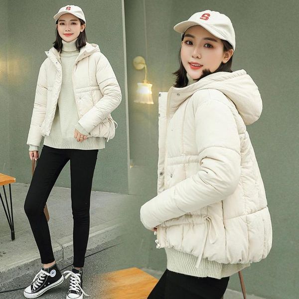 

women's down & parkas vielleicht winter jacket womens warm spring autumn female slim cotton short ladies casual hooded coat plcj, Black