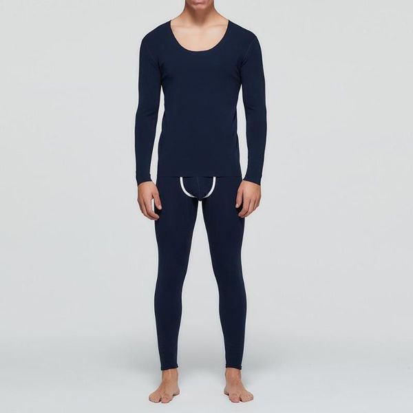 

yoga outfits men's winter warm 2pcs suit fashionable tight solid color plush round neck long sleeve sportwear legging set for male 2021, White;red