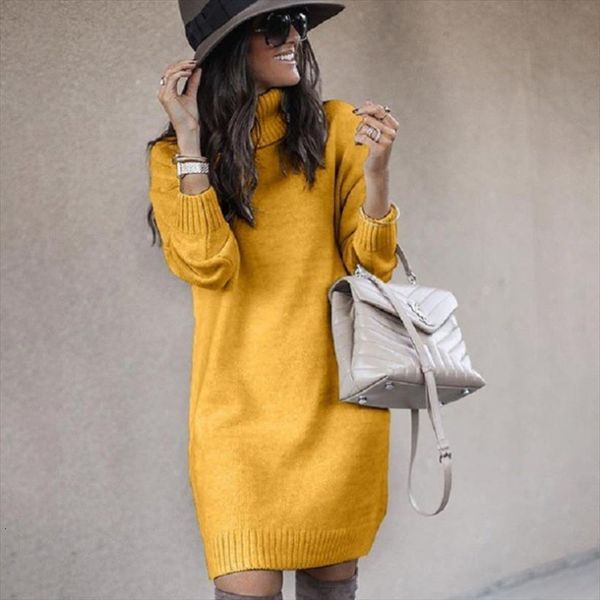 

casual high neck long women dresses knit straight autumn winter thick warm mini knitted style free, Black;gray