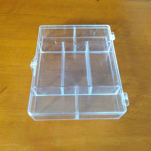 

rectangle container plastic box practical adjustable compartment jewelry earring bead screw holder case display strage storage boxes & bins