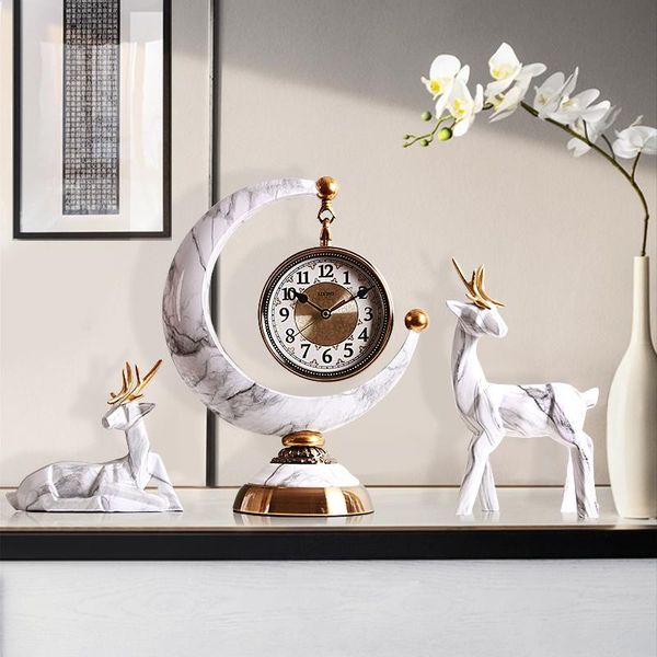 

desk & table clocks luxury nordic silent clock modern design abstract creative zegary scienne home decor qab50tz