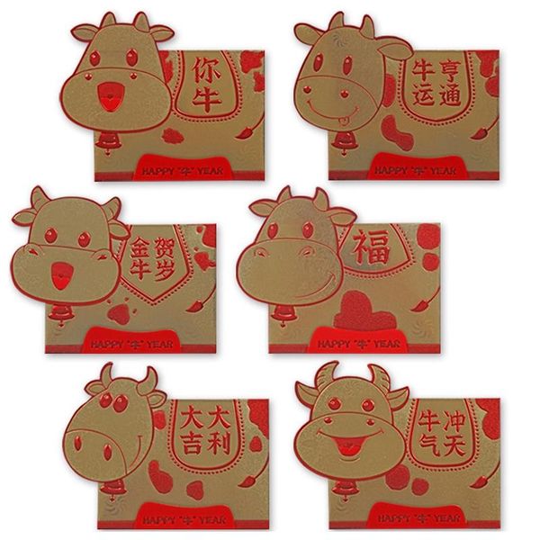 

gift wrap red packet cartoon envelope hongbao paper spring festival cattle year of the ox