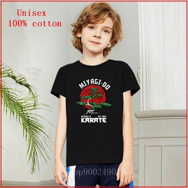 

karate kid cobra kai t shirt miyagi do black belt martial art training 100 percent cotton children clothes tee, Blue
