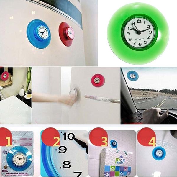 

desk & table clocks suction wall clock shower waterproof mirror timer sucker bathroom home decor