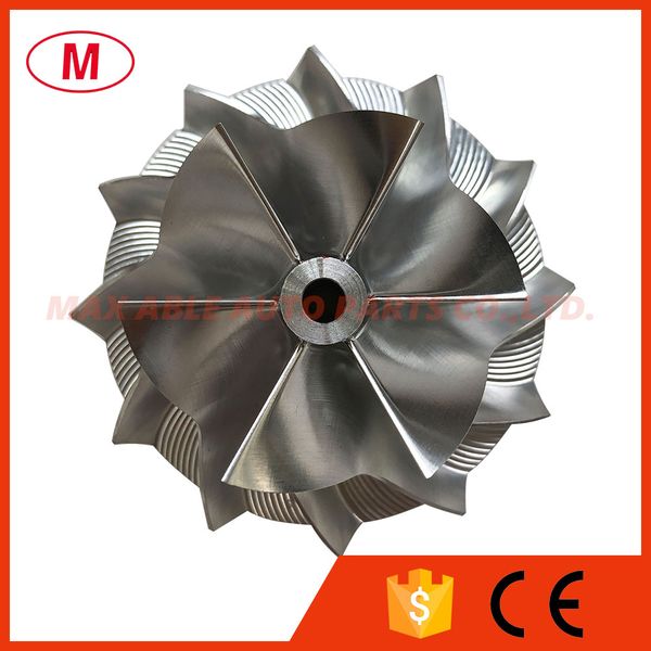 

td04hl 45.00/64.89mm 6+6 blades performance turbocharger turbo billet compressor wheel/aluminum 2618/milling wheel for cartridge/chra/core