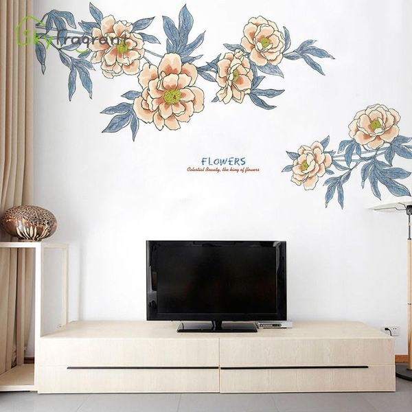 

wall stickers creative plant flower home decorations living room bedroom tv background decoration self adhesive
