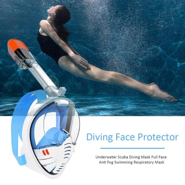 

diving mask full face single tube anti fog underwater snorkel swimming masks snorkeling anti-fog protector set for adults