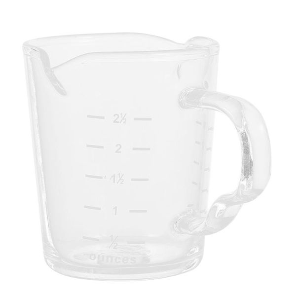 

transparent espresso measuring glass double spouts cup coffee milk jar mugs
