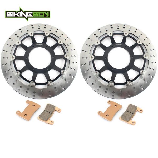 

motorcycle brakes bikingboy front brake discs rotors disks pads rvt 1000 r 00 01 02 03 04 05 06 vtr sp-1 2000 2001 sp-2 2002-2006 rc51 set