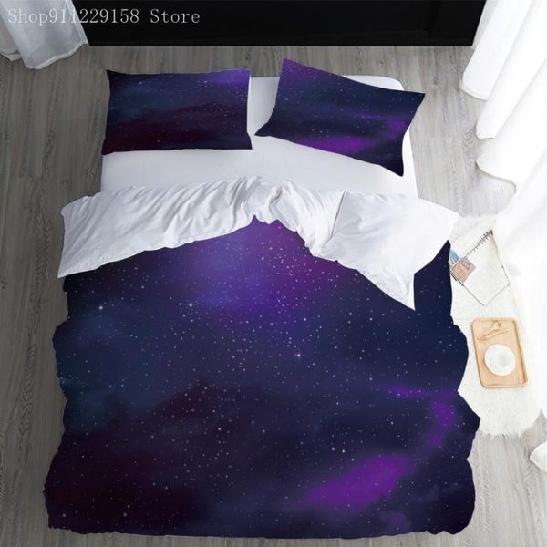 

bedding sets 3d beding twin comforters no duvets double purple starry sky parure lit deux personnes home textiles