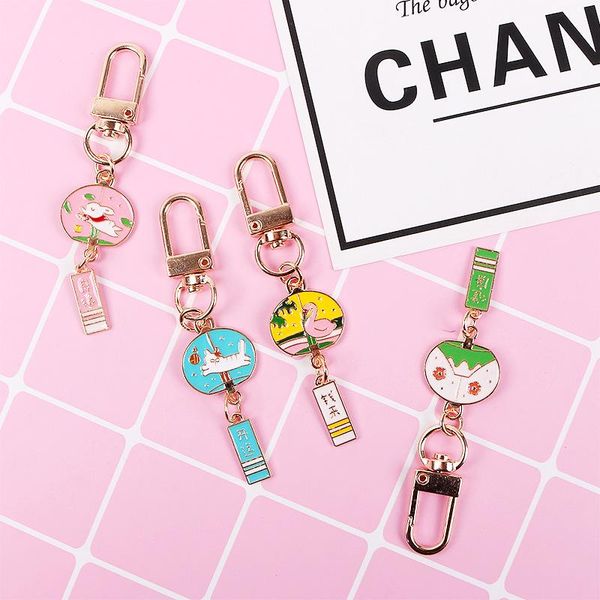 

keychains japan korean creative peach-heart lovely kiten pretty jewelry bag charm keychain llaveros pom, Silver