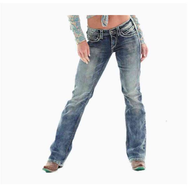 

women's jeans 1175 pockets patchwork high waist women streetwear straight jean femme blue cargo pants ixj6