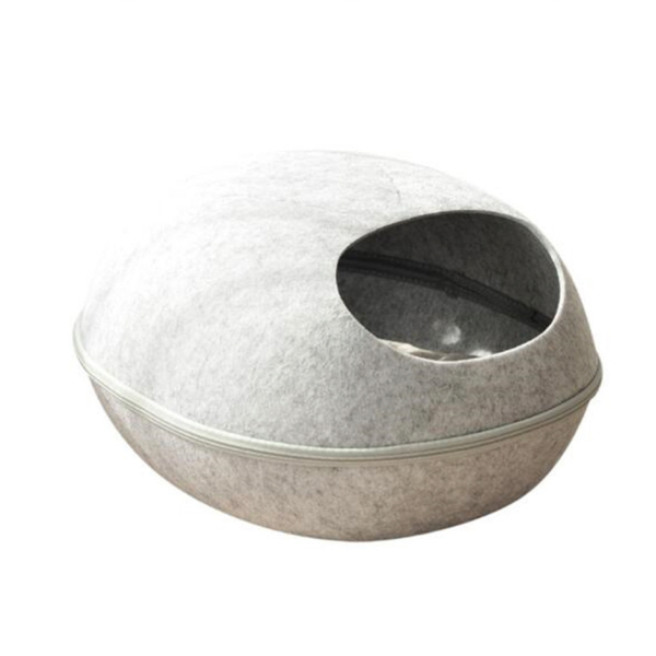 

egg-shaped cat bed pet sleeping bag felt warm house nest cushion cave supplies zd beds & furniture