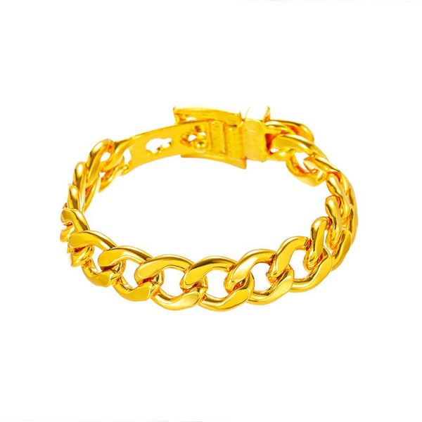 

link, chain metal belt bracelet with buckle hip hop street female 2021 fashion retro jewelry gift, Black