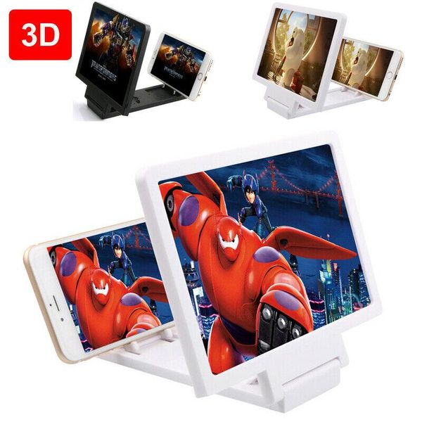 

folding enlarged 3d magnifier screen portable hd for mobile phone cell mounts & holders