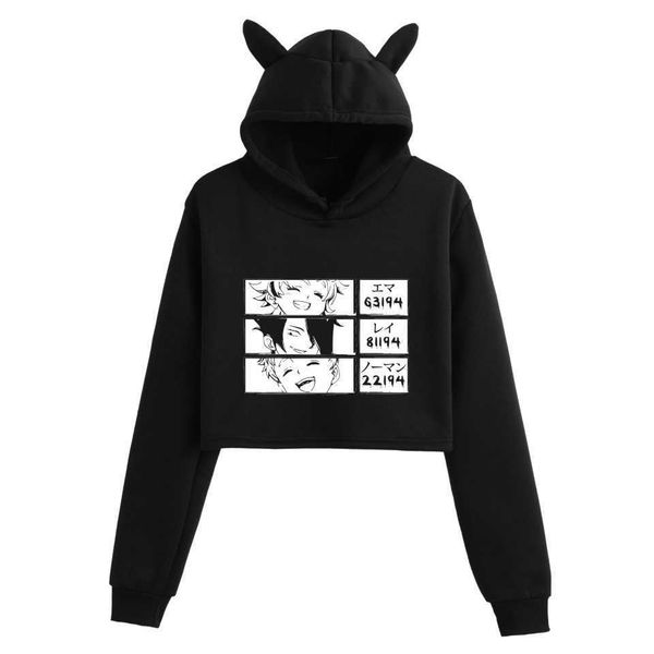 

fashion hoodies the promised neverland, Black