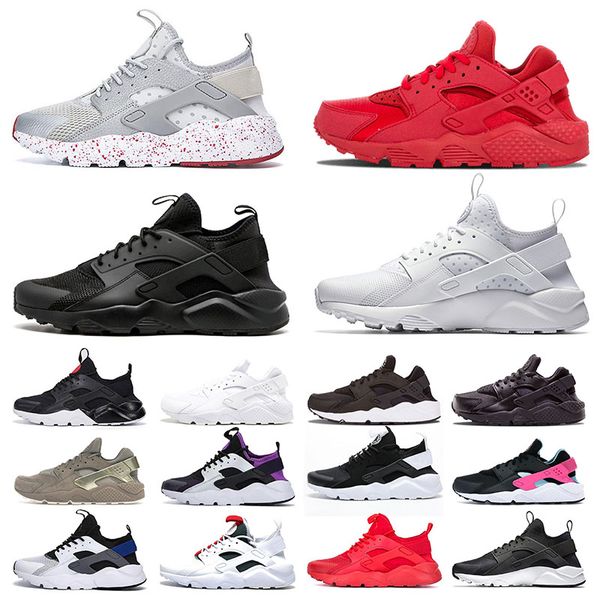 

aaa+ quality running huarache 4.0 men women trainers huaraches shoes hurache runners oreo white green black purple red jogging original retr, White;red