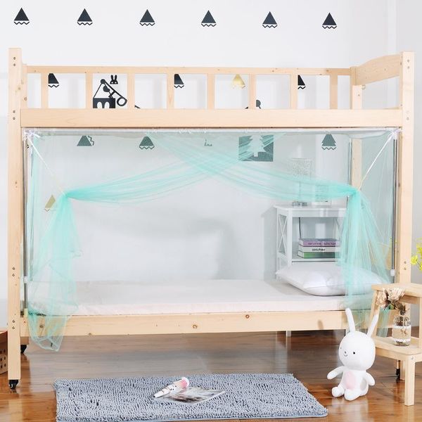 

solid color bunk bed mosquito net anti insect encryption mesh netting dormitory portable nets dustproot curtain canopy
