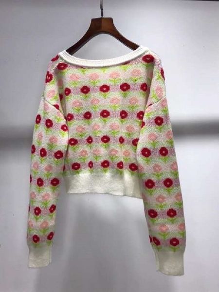 

skirt sweater sets autumn winter 2 piece ladies sweet flower patterns knitted cardigan coat+mini skirt set, White