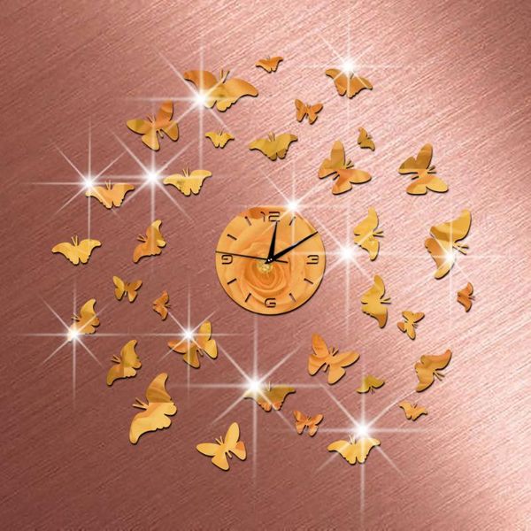 

fashion 3d big size wall clock mirror sticker diy clocks home decoration meetting room