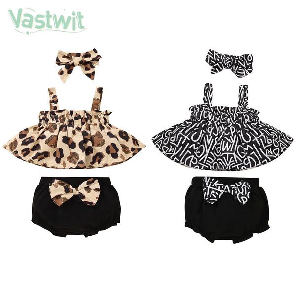 

clothing sets born baby girls clothes sleeveless strap ruffle dress+briefs 2pcs outfits letter printed summer sunsuit 0-12m, White
