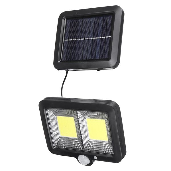 

3 mode 108 lamp beads cob split ip65 solar charging light infrared human body sensor wall hanging garage lighting - set 2