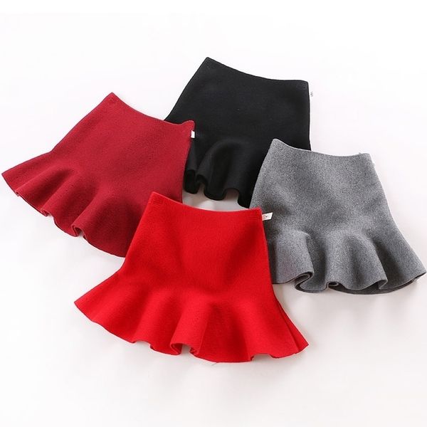 

girl knit mermaid high waist chic tutu party children's clothing school girls mini skirts 2 4 5 6 7 8 9 10y 210331, Blue