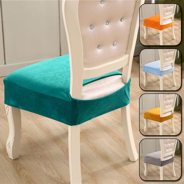 

chair covers thicken velvet seat removable soft slipcovers elastic protector cases for home dining room decoration