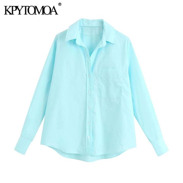 

women fashion with pocket button-up blouses lapel collar long sleeve female shirts blusas chic 210420, White