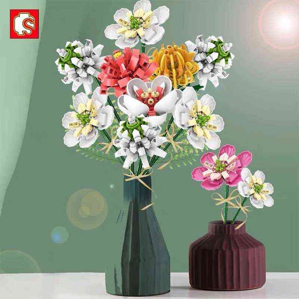 

sembo blocks flowers 3pcs friends building blocks creator plants city bricks bouquet kits girls toys for kids gifts decor home g1204