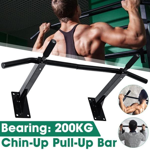 

black heavy duty chin pull up bar wall mounted exercise workout fitness home gym horizontal bars