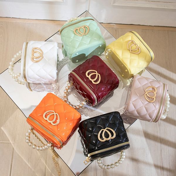 

wallet mini bag women's 2021 fashion small fragrance geomancy bucket jelly handmade, Red;black