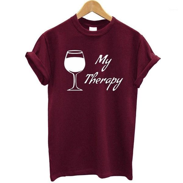 

women's t-shirt tee summer women clothing shirts funny tshirts female clothes fashion letter therapy graphic tees tshirt, White