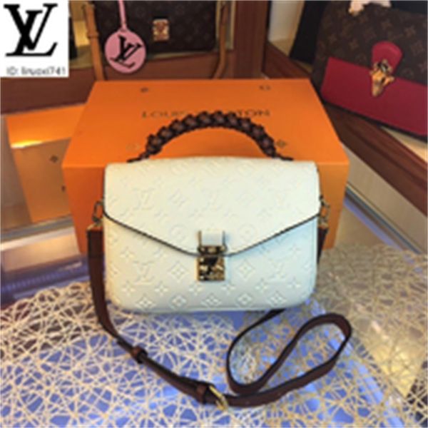 

brand designer luxury 0tnv m43942 cream white embossed shoulder bag women handbags iconic bags handles shoulder bags totes cross body ba, Red;black