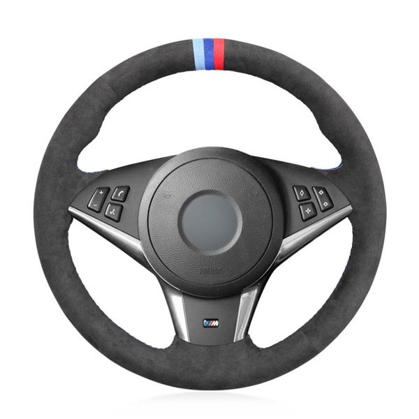 

steering wheel covers cover for m5 e60 e61 (touring) m6 e63 e64 2005 2006 2007 2008 2009-2010 grip car interior auto parts