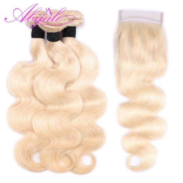 

human hair bulks abijale blonde body weave bundles with closure brazilian remy, Black