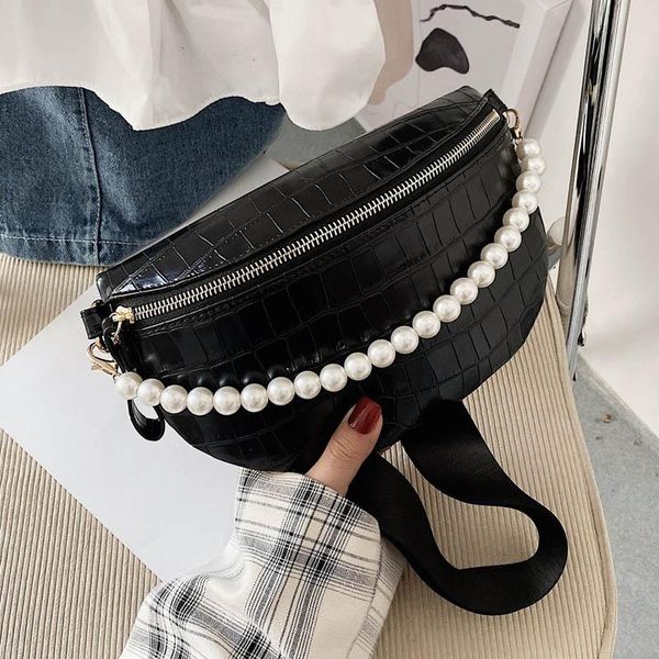 

waist bags chest crossbody 2021 bag fashion women pouch stone pattern leather designer hip belt fanny pack