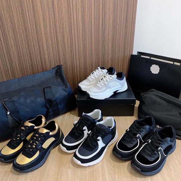 

women's designer sneakers brand luxury casual shoes plus designer trainers high canvas women's shoes b23 with box and dust bag 21, Black