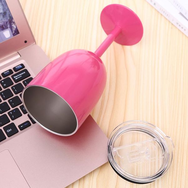 

mugs european outdoor 304 stainless steel double layer wine glass for iced juice drinking water camping catering cup with seal lids