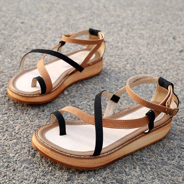 

women sandals 2021 fashion female shoes buckle strap for med heels summer#g20, Black
