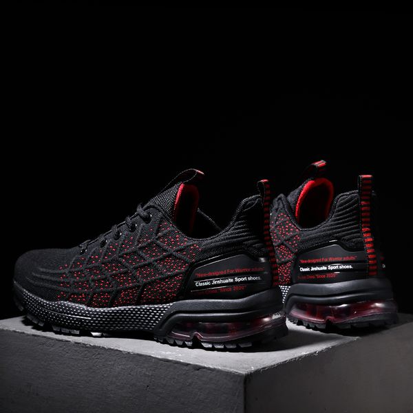 

2021 arrival sport running shoes men fly knit comfortable breathable triple black outdoor trainers sneakers eur 40-45 y-8809