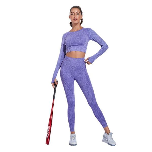 

yoga outfit sets sport for woman high waist leggings sports suits 2pcs/set
