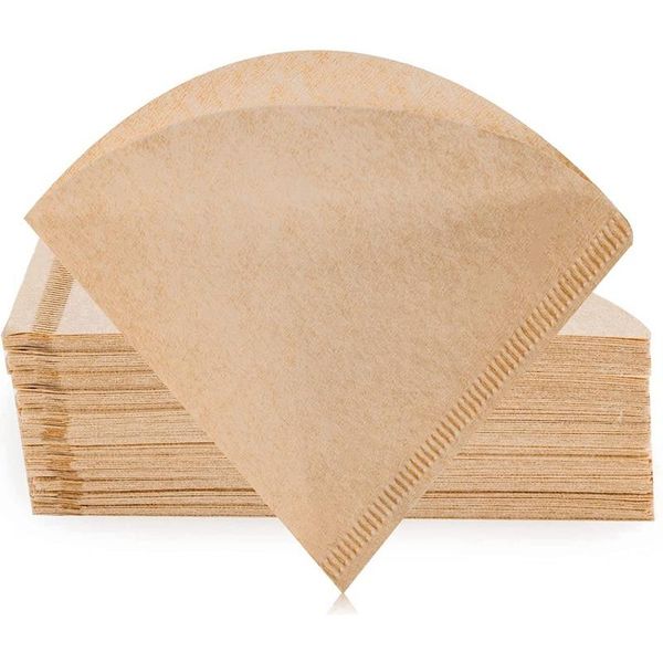 

coffee filters cone 2-4 cups natural paper v02, compatible with v60 and no.2 size pour over drippers