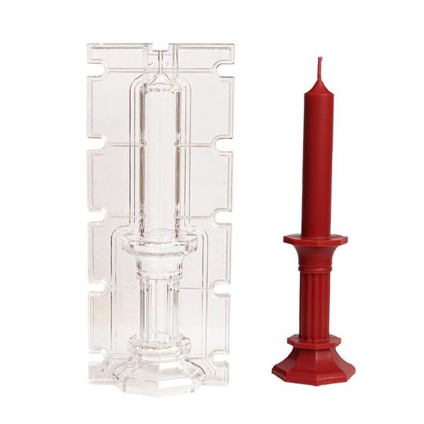 

craft tools european simplicity octagonal candlestick candle mould diy transparent acrylic mold stick shaped making tool
