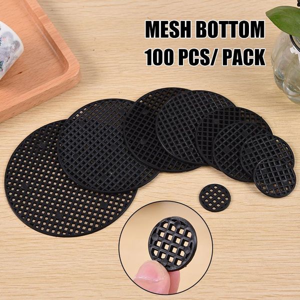 

planters & pots flower pot mesh hole pad black breathable net bottom grid mat round bonsai drainage screens for home garden pw