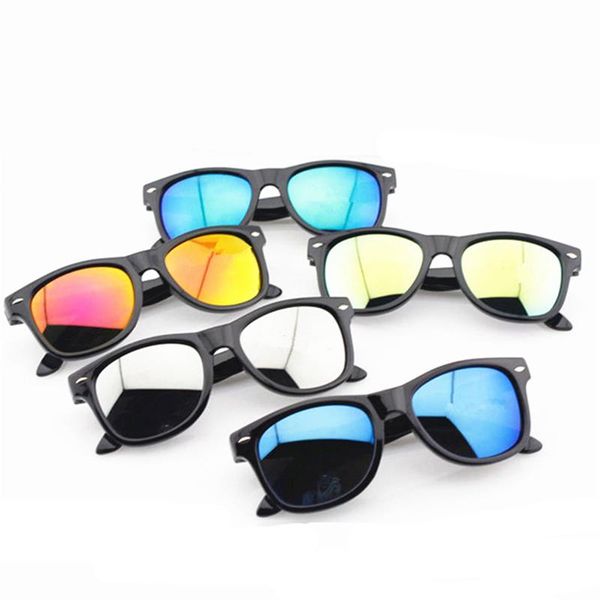 

sunglasses mirror square children sun glasses for kids luxury brand designer eyeglasses retro goggle shades boy girl, Blue